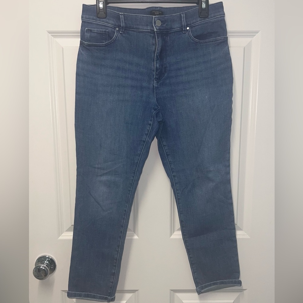 Ann Taylor Factory Dark Blue Ankle Jeans